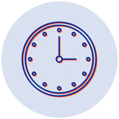 Saat. Web simgesi basit illüstrasyon