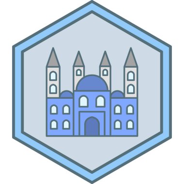 Kiliseye. Web simgesi basit illüstrasyon