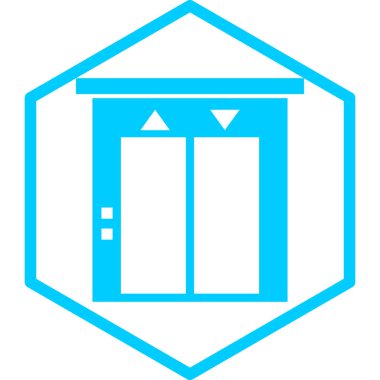 Asansör simgesinin vektör çizimi