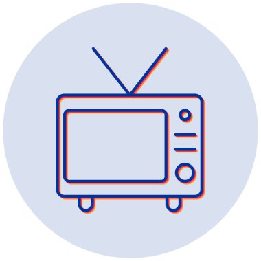 TV düz vektör simgesi