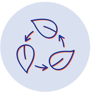 Yaprak Geri Dönüşümünün vektör çizimi