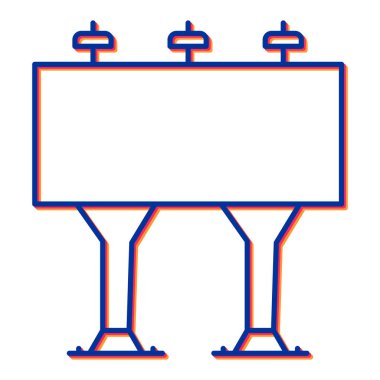 Reklam panosu. Web simgesi basit illüstrasyon