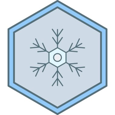 Kar tanesi. Web simgesi basit illüstrasyon