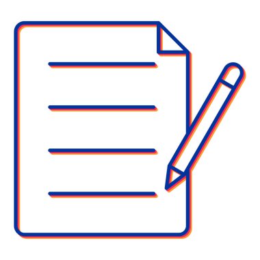 Belge. Web simgesi basit illüstrasyon