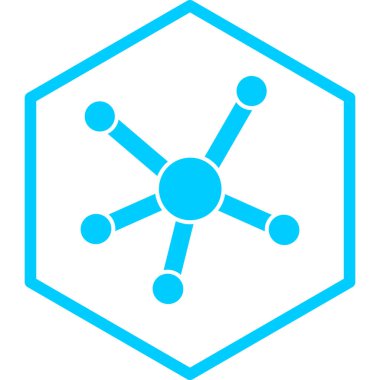 Molekül. Web simgesi basit tasarım