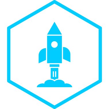 roket ikonu vektör illüstrasyonu