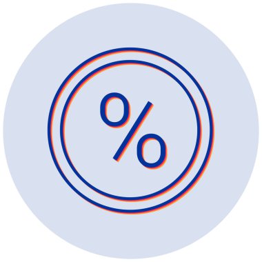 İndirim. Web simgesi basit illüstrasyon
