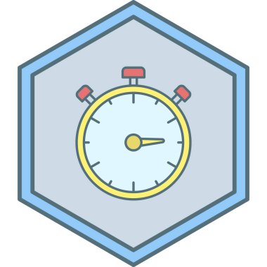 Kronometre simgesi modaya uygun izole edilmiş arkaplan