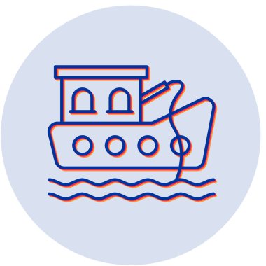 Balıkçılık Tekne simge vektör çizim