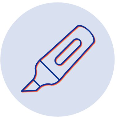 Vurgulama simgesi vektör illüstrasyonu