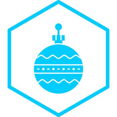 Noel topu ikonu vektör illüstrasyonu