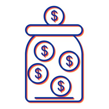 para çantası ikon vektör illüstrasyonu