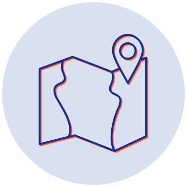 Harita iğnesi. Basit resimleme