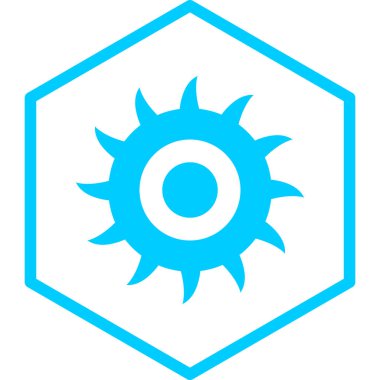 Güneş. Web simgesi basit illüstrasyon