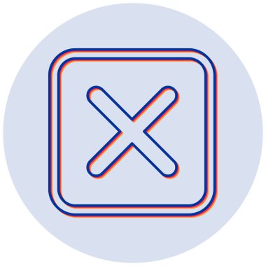 İptal et. Web simgesi basit illüstrasyon