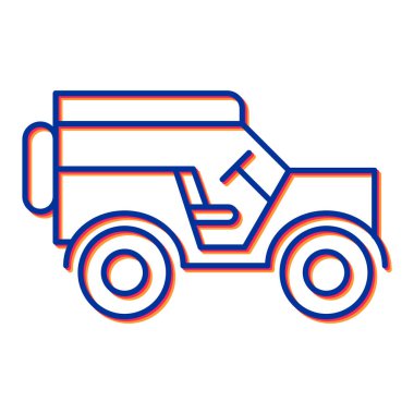 SUV araba simgesi vektör illüstrasyonu