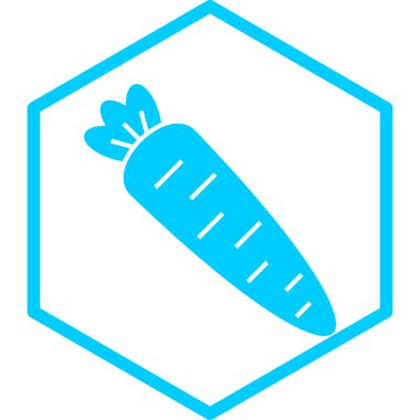 Havuç. Web simgesi vektör illüstrasyonu