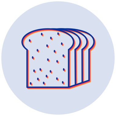 Ekmek. Web simgesi basit illüstrasyon