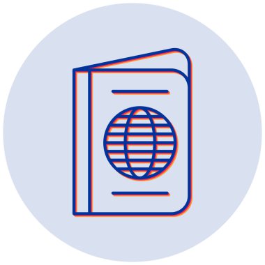 Pasaport. Web simgesi basit illüstrasyon