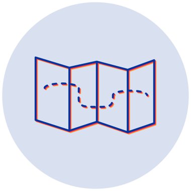 Harita. Web simgesi basit illüstrasyon