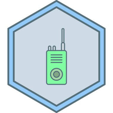 Telsiz telsizi. Web simgesi basit illüstrasyon