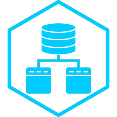 veritabanı. Web simgesi basit illüstrasyon