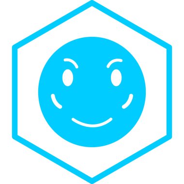 Mutlu yüz simgesi, vektör illüstrasyonu