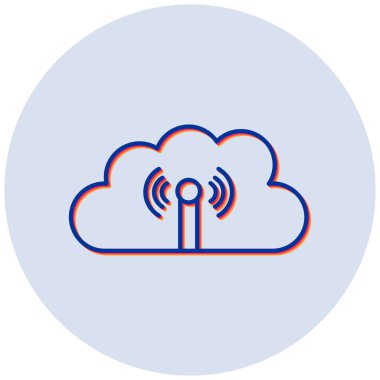 Bulut. Web simgesi basit illüstrasyon