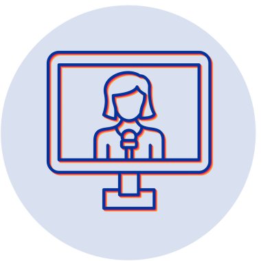 Haber Anchorn simgesinin vektör illüstrasyonu