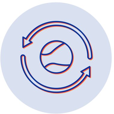 Döndürme simgesinin vektör çizimi