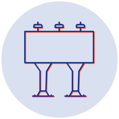 Reklam panosu. Web simgesi basit illüstrasyon