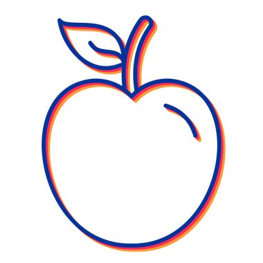 elma ikonu vektör illüstrasyonu