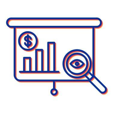 finansal analiz simgesi vektör illüstrasyonu