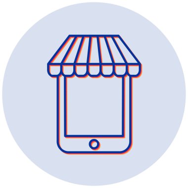 Çevrimiçi dükkan vektör simgesi modern basit tasarım