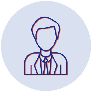 Müdür bey. Web simgesi basit illüstrasyon