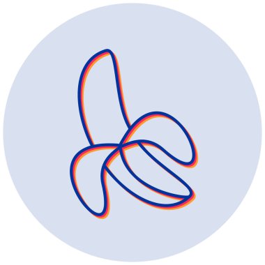 Muz. Web simgesi basit illüstrasyon