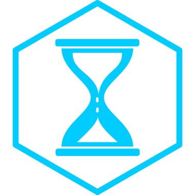 Kum saati. Web simgesi basit illüstrasyon