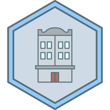 Modern yapı simgesinin vektör illüstrasyonu