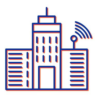 Otelde. Web simgesi basit illüstrasyon