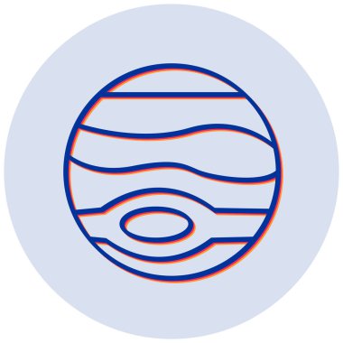 Jüpiter. Web simgesi vektör illüstrasyonu