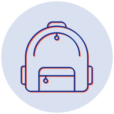 Sırt çantası. Web simgesi basit illüstrasyon