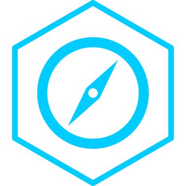 Pusula. Web simgesi basit illüstrasyon