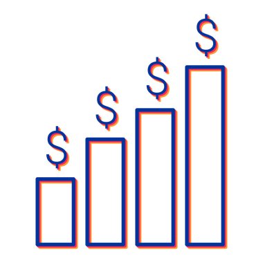 finansal büyüme grafik vektörü çizimi