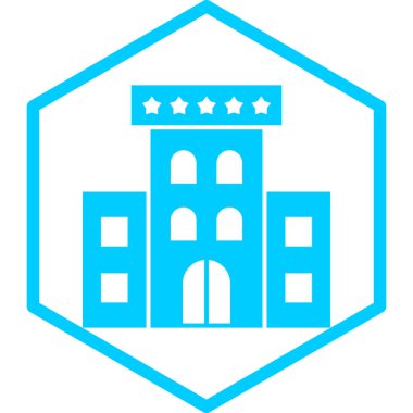 Otel vektör simgesi modern basit tasarım