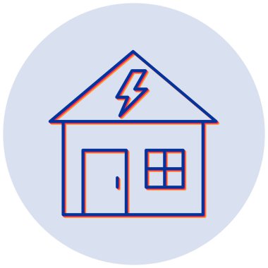 Ev. Web simgesi basit illüstrasyon