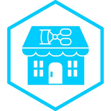 Modern dükkan simgesinin vektör illüstrasyonu