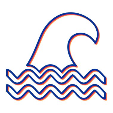 sea wave icon vector. beach sign. isolated contour symbol illustration