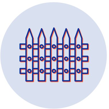 çit simgesi vektör illüstrasyonu
