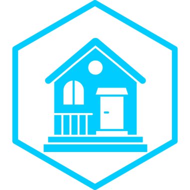 Ev. Web simgesi basit illüstrasyon