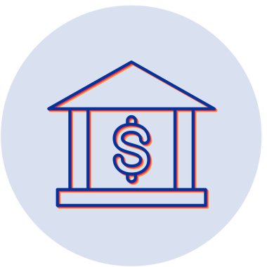 banka simgesi vektör illüstrasyonu
